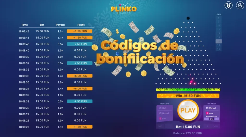 Códigos de bonificación