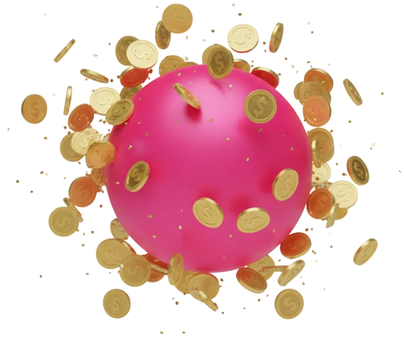 pelota con monedas